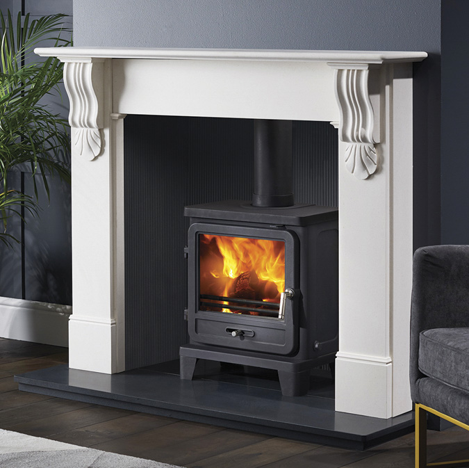 Limestone Corbel mantel